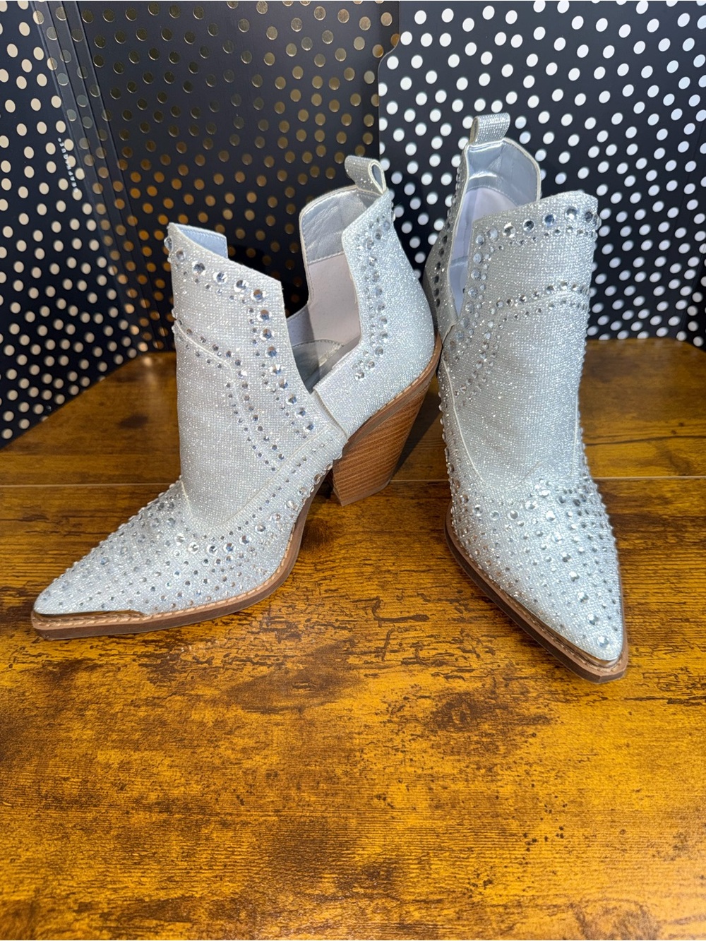 Gianni Bini Shoes Gianni Bini Brees Rhinestone Metallic Western Booties